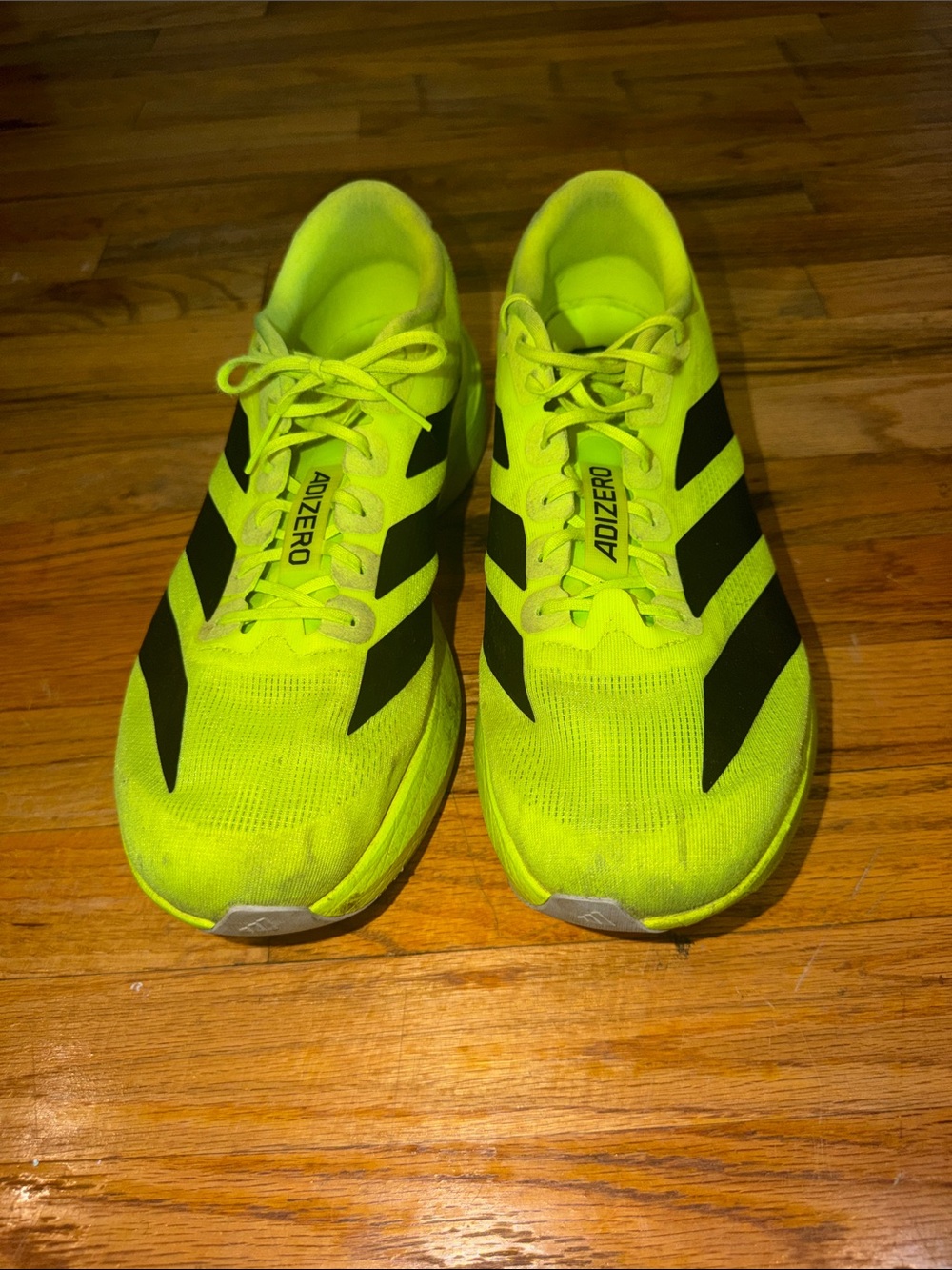 adidas Bright Neon Yellow & Black Adizero Performance Shoes